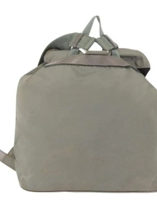PRADA Backpack Nylon Gray Silver Auth 165573 main image 14